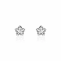 Histoire D'Or Boucles D'oreilles Puces Anne-charlotte Argent Oxyde De Zirconium