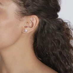 Histoire D'Or Boucles D'oreilles Puces Janea Argent Blanc Oxyde De Zirconium -Colliers Fantaisie Soldes FAOFBZW1GK model0