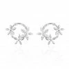 Histoire D'Or Boucles D'oreilles Pendantes Elinia Argent Blanc Oxyde De Zirconium