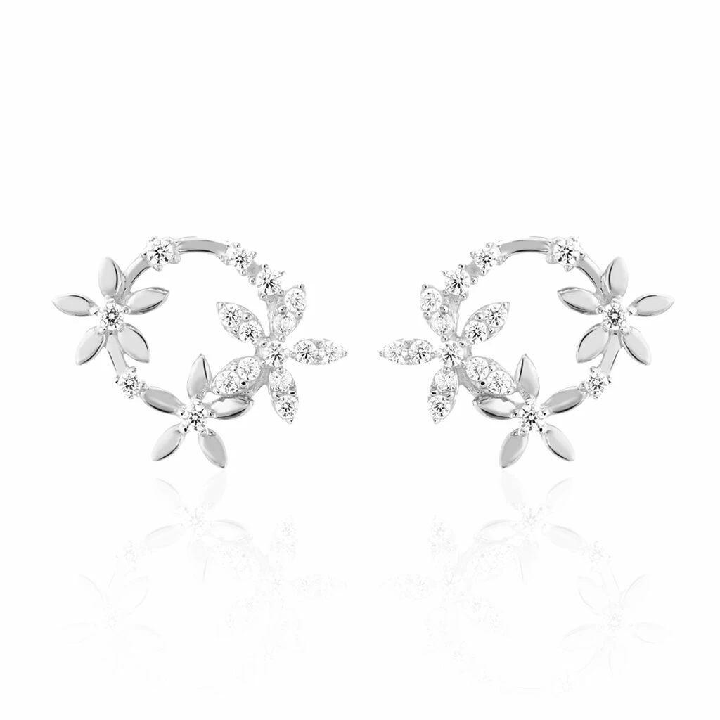 Histoire D'Or Boucles D'oreilles Pendantes Elinia Argent Blanc Oxyde De Zirconium 1 Histoire D'Or Boucles D'oreilles Pendantes Elinia Argent Blanc Oxyde De Zirconium