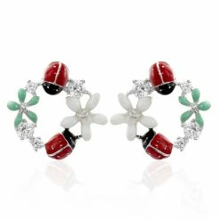 Histoire D'Or Boucles D'oreilles Pendantes Eliniane Argent Blanc Oxyde De Zirconium