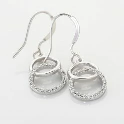 Histoire D'Or Boucles D'oreilles Pendantes Isabel Argent Blanc Oxyde De Zirconium -Colliers Fantaisie Soldes FAOFBZW1L8 view2