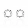 Histoire D'Or Boucles D'oreilles Pendantes Calandra Argent Blanc Oxyde De Zirconium