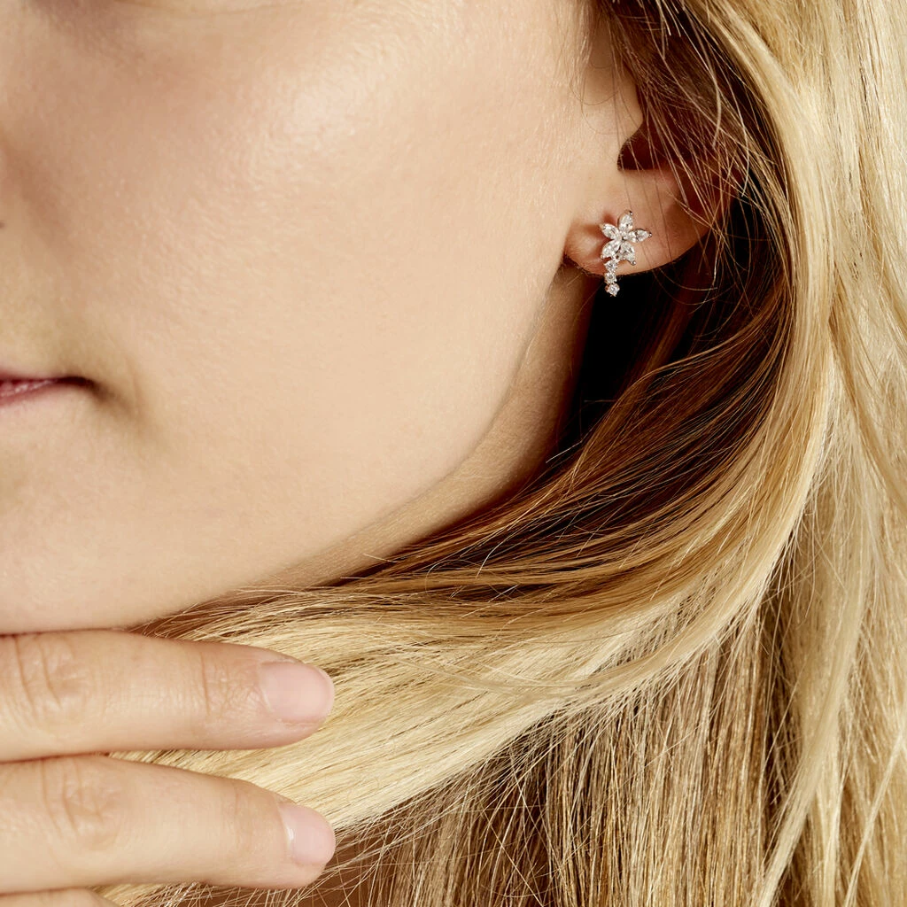 Histoire D'Or Boucles D'oreilles Puces Argent Blanc Florencio Oxydes De Zirconium 5 Histoire D'Or Boucles D'oreilles Puces Argent Blanc Florencio Oxydes De Zirconium – Image 5