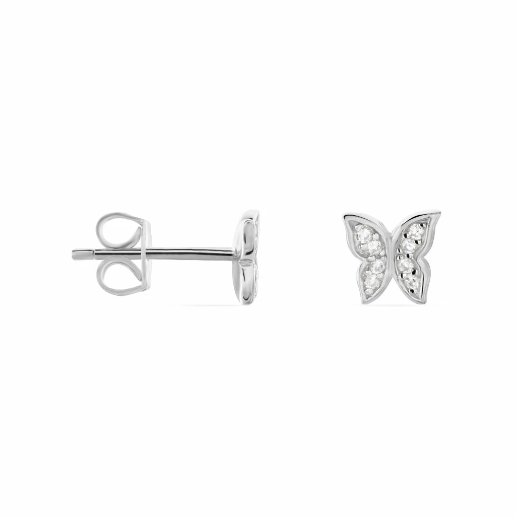 Histoire D'Or Boucles D'oreilles Puces Cadfan Argent Blanc Oxyde 2 Histoire D'Or Boucles D'oreilles Puces Cadfan Argent Blanc Oxyde – Image 2