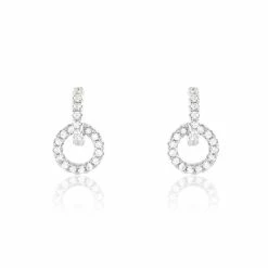 Histoire D'Or Boucles D'oreilles Pendantes Cajetan Argent Oxyde De Zirconium