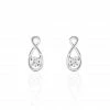 Histoire D'Or Boucles D'oreilles Pendantes Euphorbe Argent Oxydes