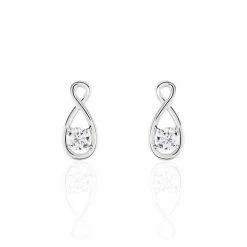 Histoire D'Or Boucles D'oreilles Pendantes Euphorbe Argent Oxydes