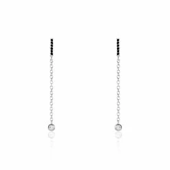 Histoire D'Or Boucles D'oreilles Pendantes Kalixte Argent Oxyde De Zirconium
