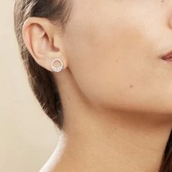 Histoire D'Or Boucles D'oreilles Puces Argent Blanc Ursine Oxydes De Zirconium -Colliers Fantaisie Soldes FAOFBZW1TO model1