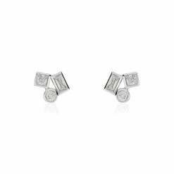 Histoire D'Or Boucles D'oreilles Puces Argent Duredle Oxydes De Zirconium