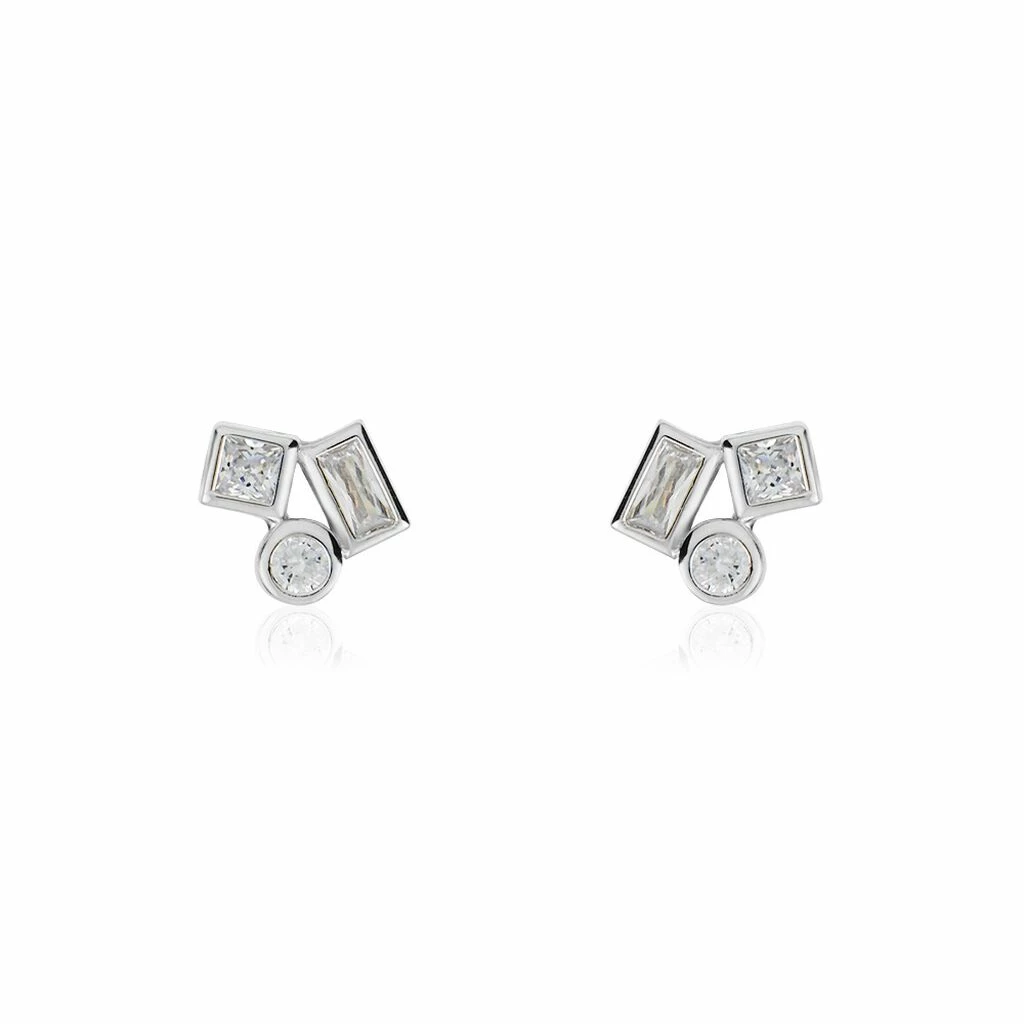Histoire D'Or Boucles D'oreilles Puces Argent Duredle Oxydes De Zirconium 1 Histoire D'Or Boucles D'oreilles Puces Argent Duredle Oxydes De Zirconium