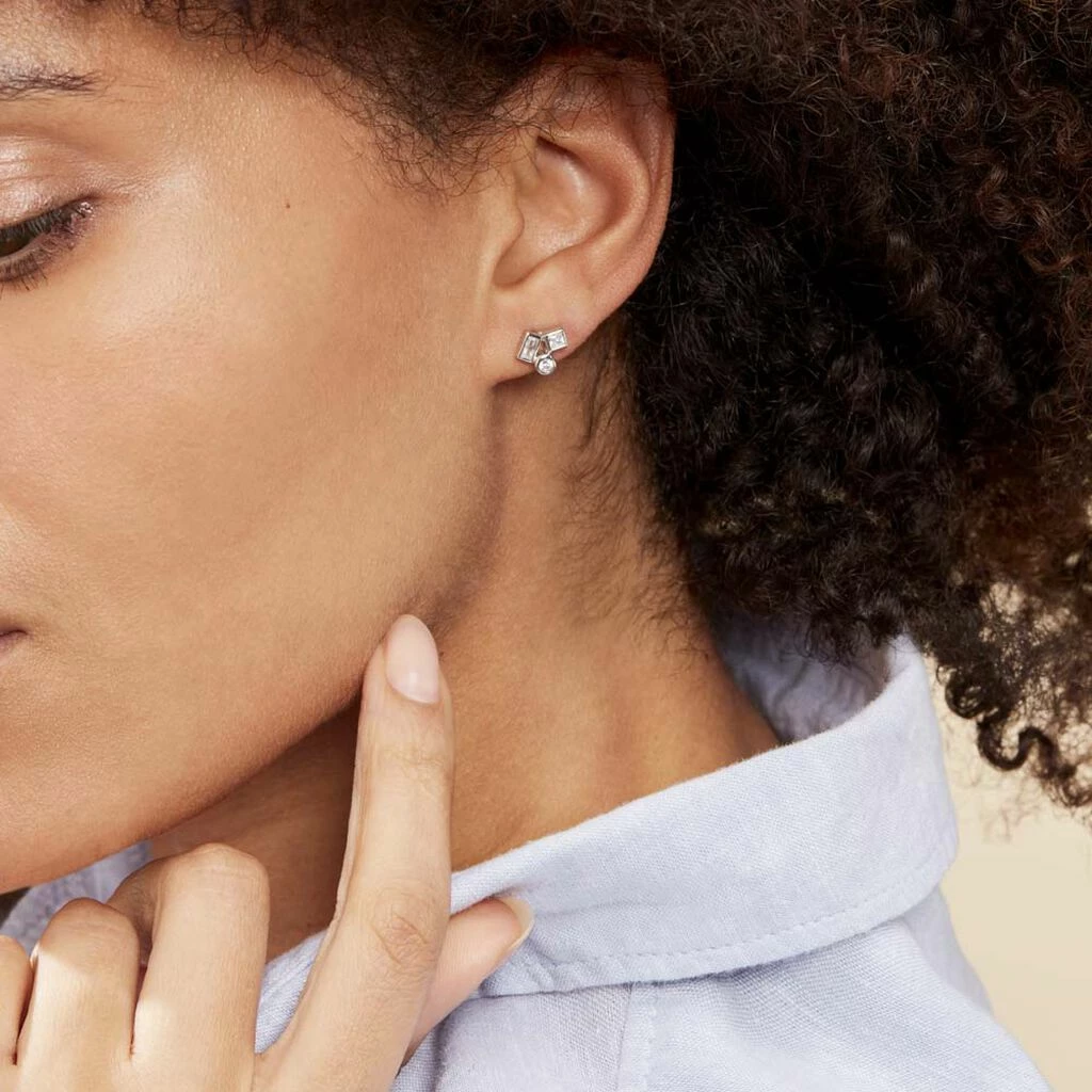 Histoire D'Or Boucles D'oreilles Puces Argent Duredle Oxydes De Zirconium 4 Histoire D'Or Boucles D'oreilles Puces Argent Duredle Oxydes De Zirconium – Image 4