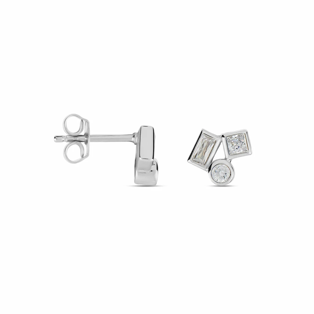 Histoire D'Or Boucles D'oreilles Puces Argent Duredle Oxydes De Zirconium 2 Histoire D'Or Boucles D'oreilles Puces Argent Duredle Oxydes De Zirconium – Image 2
