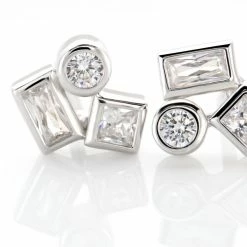 Histoire D'Or Boucles D'oreilles Puces Argent Duredle Oxydes De Zirconium 7 Histoire D'Or Boucles D'oreilles Puces Argent Duredle Oxydes De Zirconium -Colliers Fantaisie Soldes FAOFBZW1U3 view3