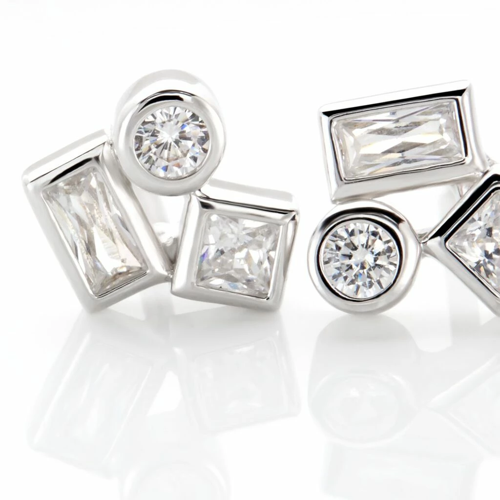 Histoire D'Or Boucles D'oreilles Puces Argent Duredle Oxydes De Zirconium 3 Histoire D'Or Boucles D'oreilles Puces Argent Duredle Oxydes De Zirconium – Image 3