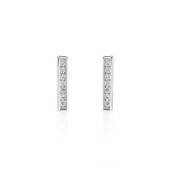 Histoire D'Or Boucles D'oreilles Puces Argent Blanc Reginus Oxydes De Zirconium