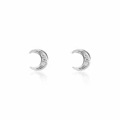 Histoire D'Or Boucles D'oreilles Puces Argent Blanc Lehrd Oxydes De Zirconium