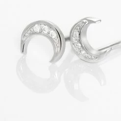 Histoire D'Or Boucles D'oreilles Puces Argent Blanc Lehrd Oxydes De Zirconium -Colliers Fantaisie Soldes FAOFBZW1UN view2