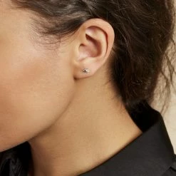 Histoire D'Or Boucles D'oreilles Puces Amani Argent Blanc Oxyde De Zirconium -Colliers Fantaisie Soldes FAOFBZW1VU model1