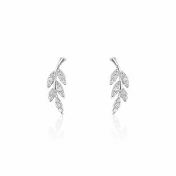 Histoire D'Or Boucles D'oreilles Puces Alma Argent Blanc Oxyde De Zirconium