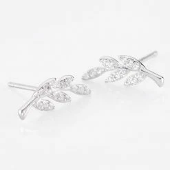 Histoire D'Or Boucles D'oreilles Puces Alma Argent Blanc Oxyde De Zirconium -Colliers Fantaisie Soldes FAOFBZW1VV view2