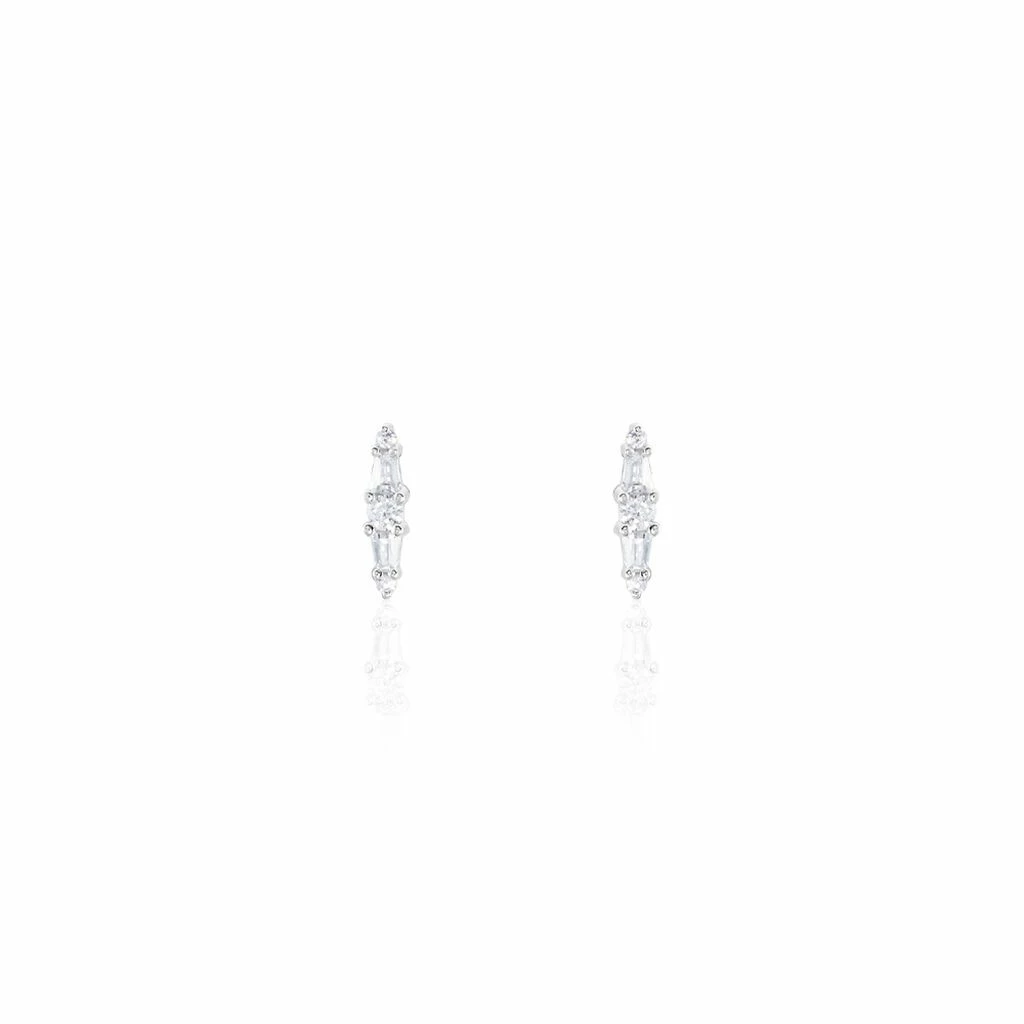 Histoire D'Or Boucles D'oreilles Puces Adriaan Argent Blanc Oxyde De Zirconium 1 Histoire D'Or Boucles D'oreilles Puces Adriaan Argent Blanc Oxyde De Zirconium