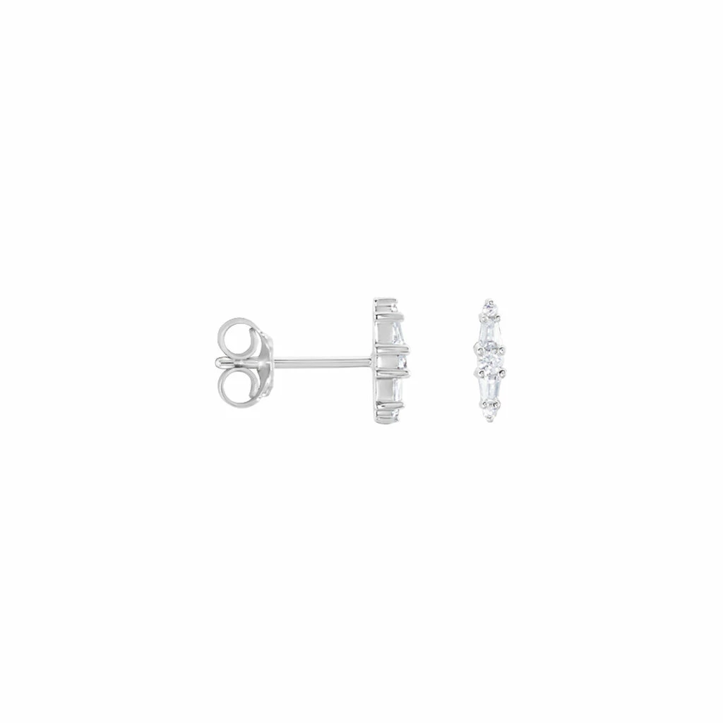Histoire D'Or Boucles D'oreilles Puces Adriaan Argent Blanc Oxyde De Zirconium 2 Histoire D'Or Boucles D'oreilles Puces Adriaan Argent Blanc Oxyde De Zirconium – Image 2
