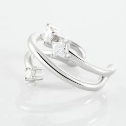 Histoire D'Or Bague D'hélix Unitaire Amada Argent Blanc Oxyde De Zirconium -Colliers Fantaisie Soldes FAOFBZW1WC view2