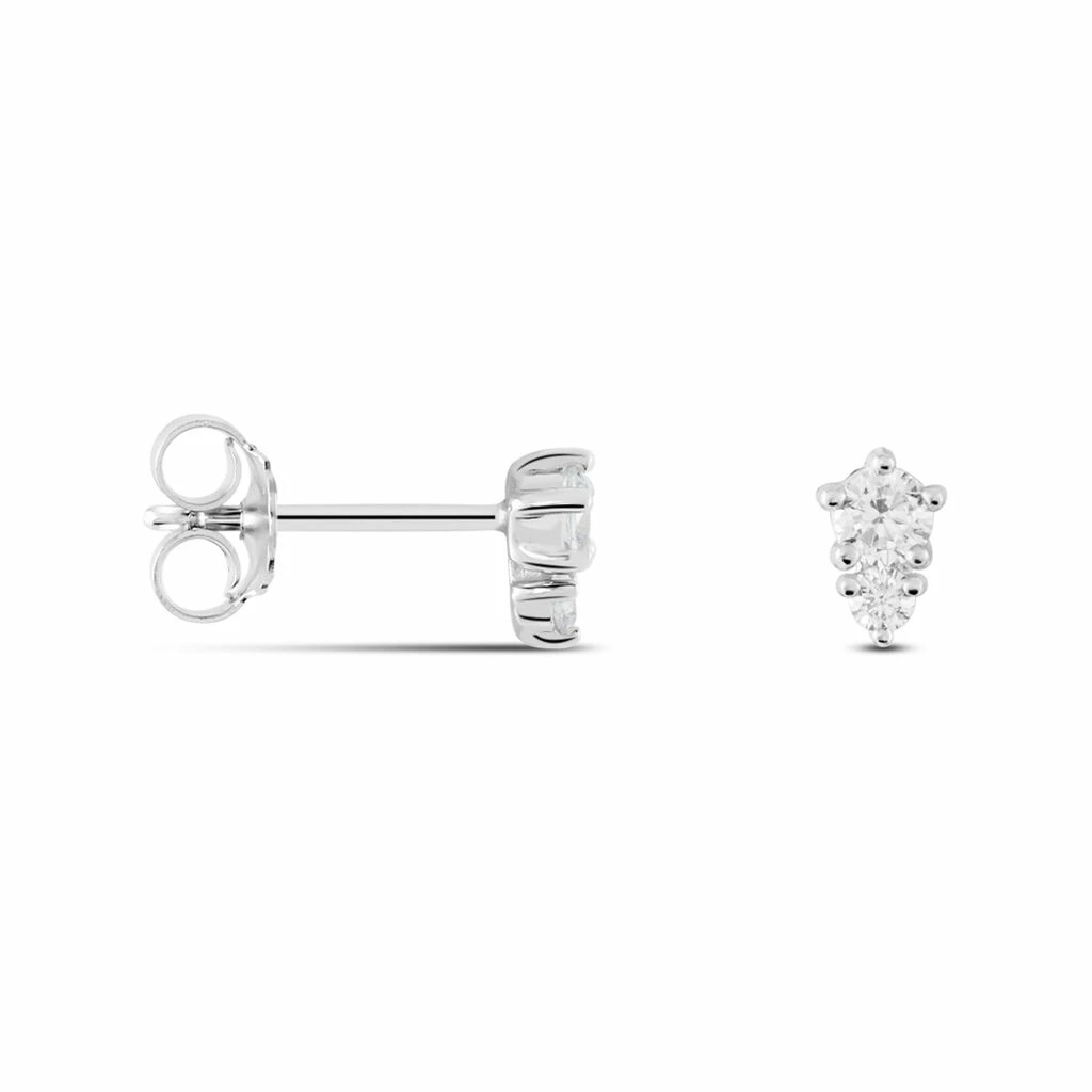 Histoire D'Or Boucles D'oreilles Puces Almira Argent Blanc Oxyde De Zirconium 2 Histoire D'Or Boucles D'oreilles Puces Almira Argent Blanc Oxyde De Zirconium – Image 2