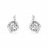 Histoire D'Or Boucles D'oreilles Pendantes Iris Argent Blanc Oxyde De Zirconium