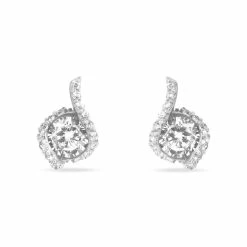Histoire D'Or Boucles D'oreilles Pendantes Iris Argent Blanc Oxyde De Zirconium