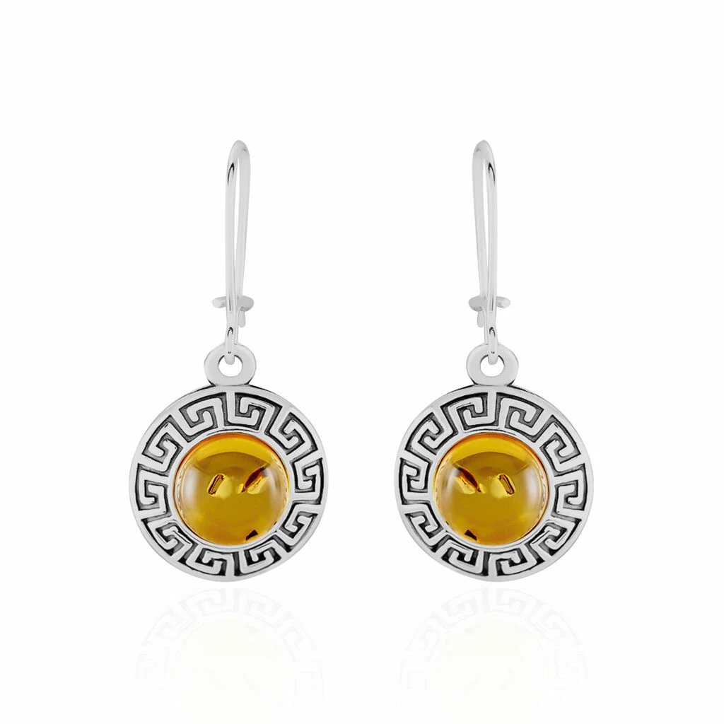 Histoire D'Or Boucles D'oreilles Argent Blanc Vieilli Adar Ambre 1 Histoire D'Or Boucles D'oreilles Argent Blanc Vieilli Adar Ambre