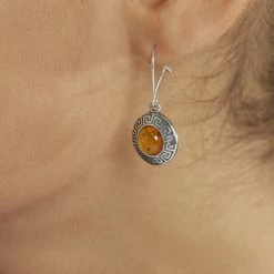 Histoire D'Or Boucles D'oreilles Argent Blanc Vieilli Adar Ambre 9 Histoire D'Or Boucles D'oreilles Argent Blanc Vieilli Adar Ambre -Colliers Fantaisie Soldes FAOFGIY001 model1