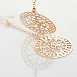 Histoire D'Or Boucles D'oreilles Pendantes Rotonda Argent Rose -Colliers Fantaisie Soldes FAOFRW0011 view2