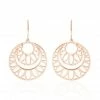 Histoire D'Or Boucles D'oreilles Pendantes Slorane Argent Rose