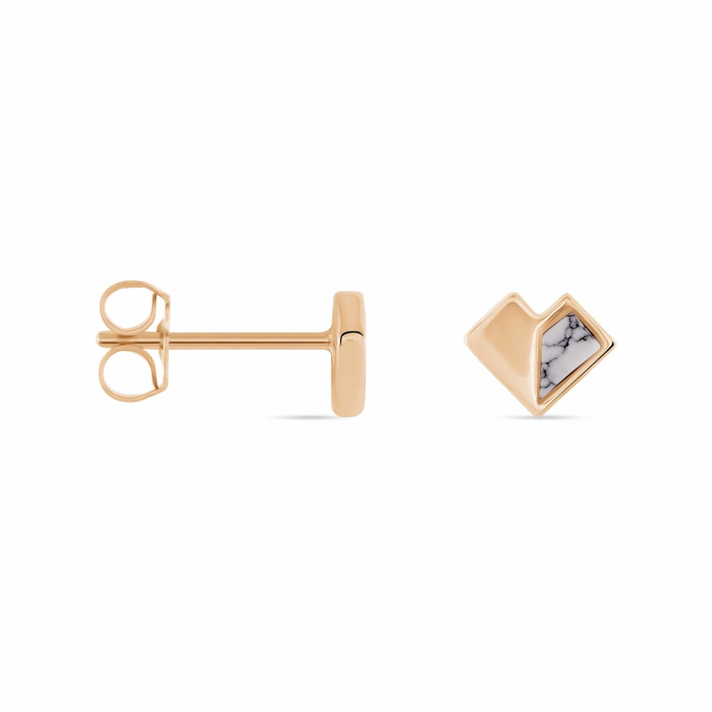 Histoire D'Or Boucles D'oreilles Puces Rossana Argent Rose Pierre De Synthese 2 Histoire D'Or Boucles D'oreilles Puces Rossana Argent Rose Pierre De Synthese – Image 2