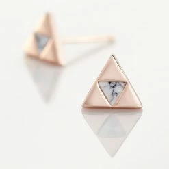 Histoire D'Or Boucles D'oreilles Puces Tallulah Argent Rose Pierre De Synthese -Colliers Fantaisie Soldes FAOFRXW010 view2