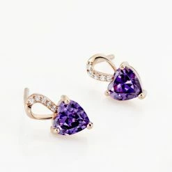 Histoire D'Or Boucles D'oreilles Puces Argent Rose Atieno Oxyde De Zirconium -Colliers Fantaisie Soldes FAOFRZI002 view2