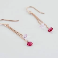 Histoire D'Or Boucles D'oreilles Pendantes Murial Argent Rose Oxyde -Colliers Fantaisie Soldes FAOFRZS057 view2