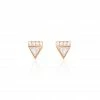 Histoire D'Or Boucles D'oreilles Puces Smita Argent Rose Oxyde De Zirconium