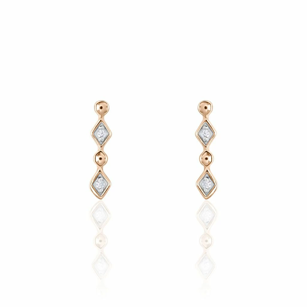 Histoire D'Or Boucles D'oreilles Puces Argent Rose Donaoxydes De Zirconium 1 Histoire D'Or Boucles D'oreilles Puces Argent Rose Donaoxydes De Zirconium