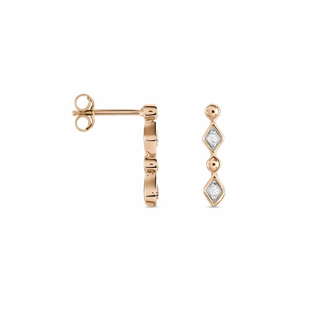 Histoire D'Or Boucles D'oreilles Puces Argent Rose Donaoxydes De Zirconium 2 Histoire D'Or Boucles D'oreilles Puces Argent Rose Donaoxydes De Zirconium – Image 2