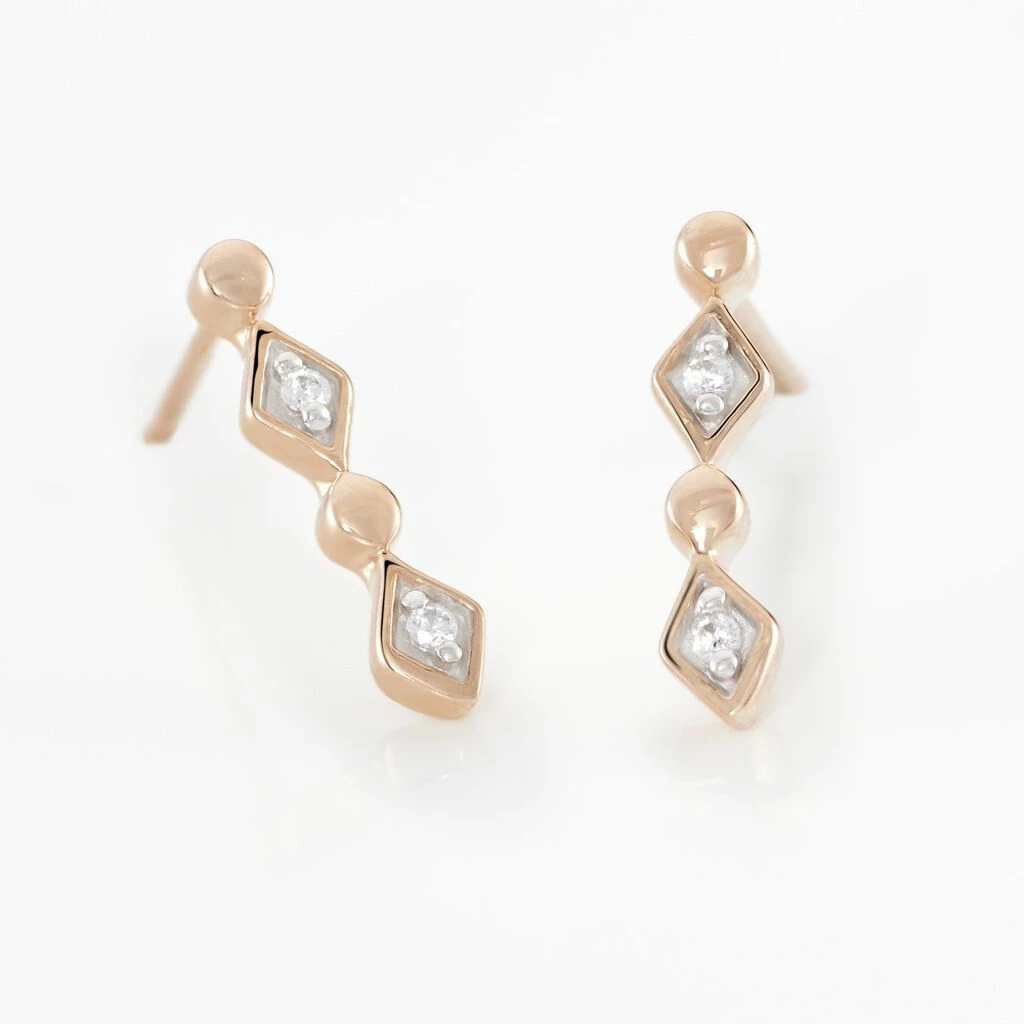 Histoire D'Or Boucles D'oreilles Puces Argent Rose Donaoxydes De Zirconium 3 Histoire D'Or Boucles D'oreilles Puces Argent Rose Donaoxydes De Zirconium – Image 3