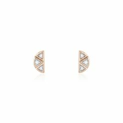 Histoire D'Or Boucles D'oreilles Puces Argent Rose Donella Oxyde De Zirconium