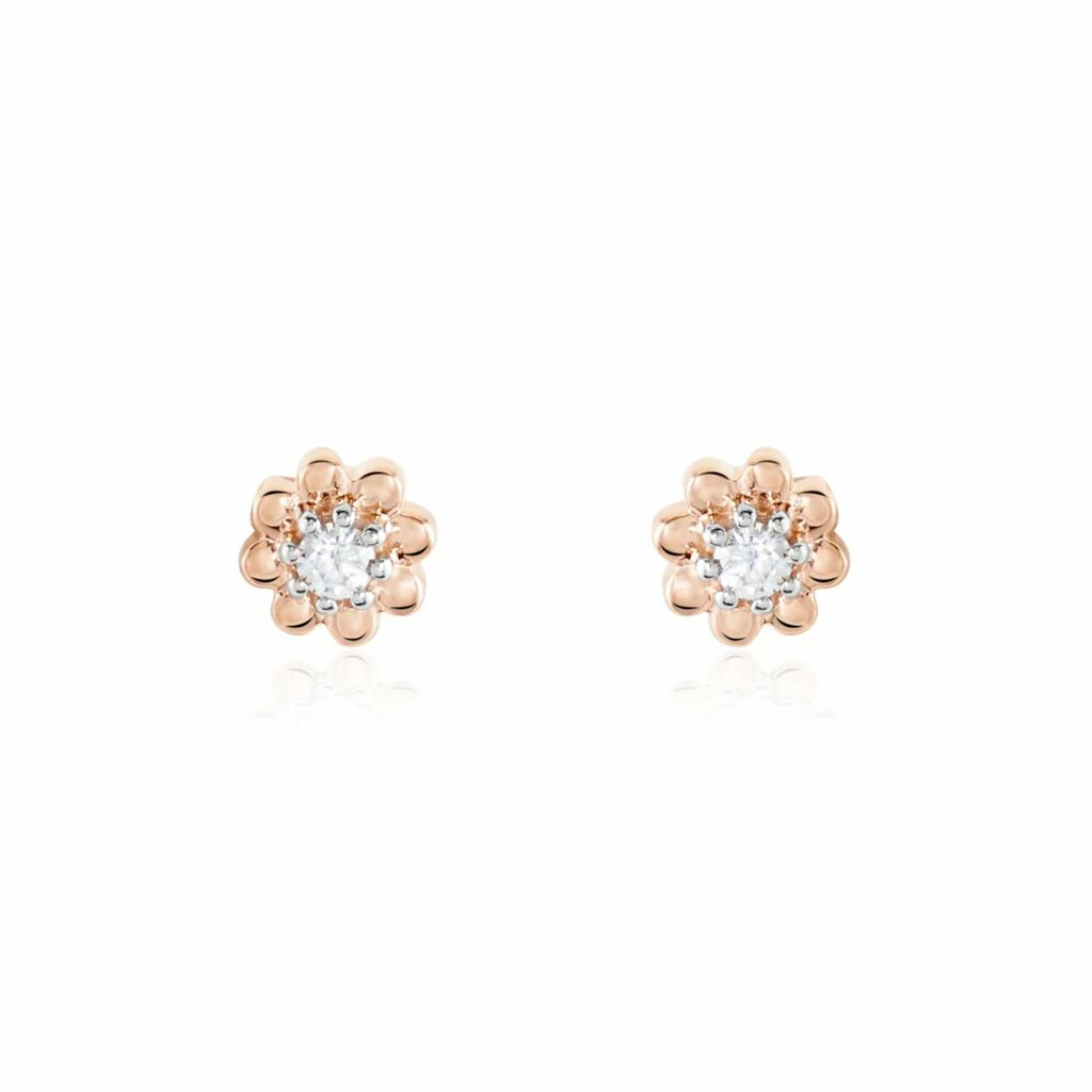 Histoire D'Or Boucles D'oreilles Puces Argent Rose Donella Oxyde De Zirconium 1 Histoire D'Or Boucles D'oreilles Puces Argent Rose Donella Oxyde De Zirconium