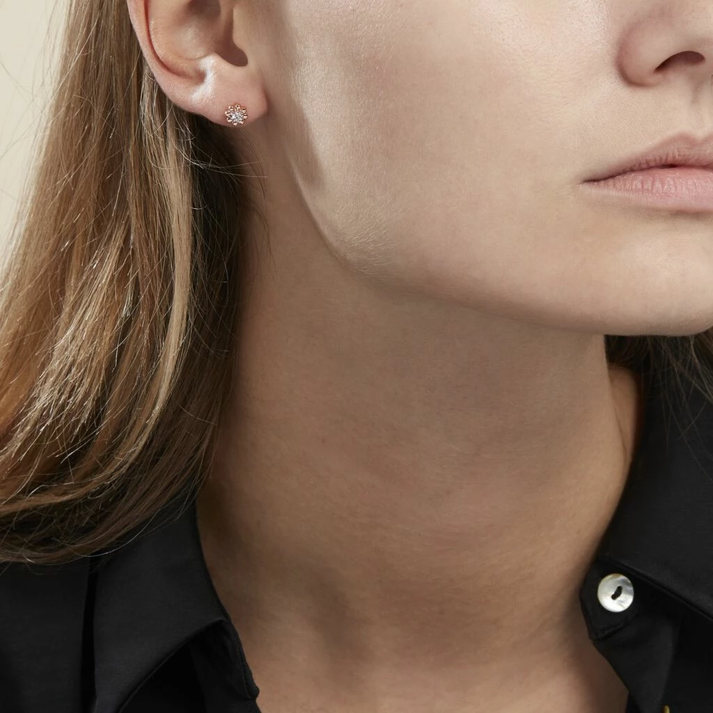 Histoire D'Or Boucles D'oreilles Puces Argent Rose Donella Oxyde De Zirconium 4 Histoire D'Or Boucles D'oreilles Puces Argent Rose Donella Oxyde De Zirconium – Image 4