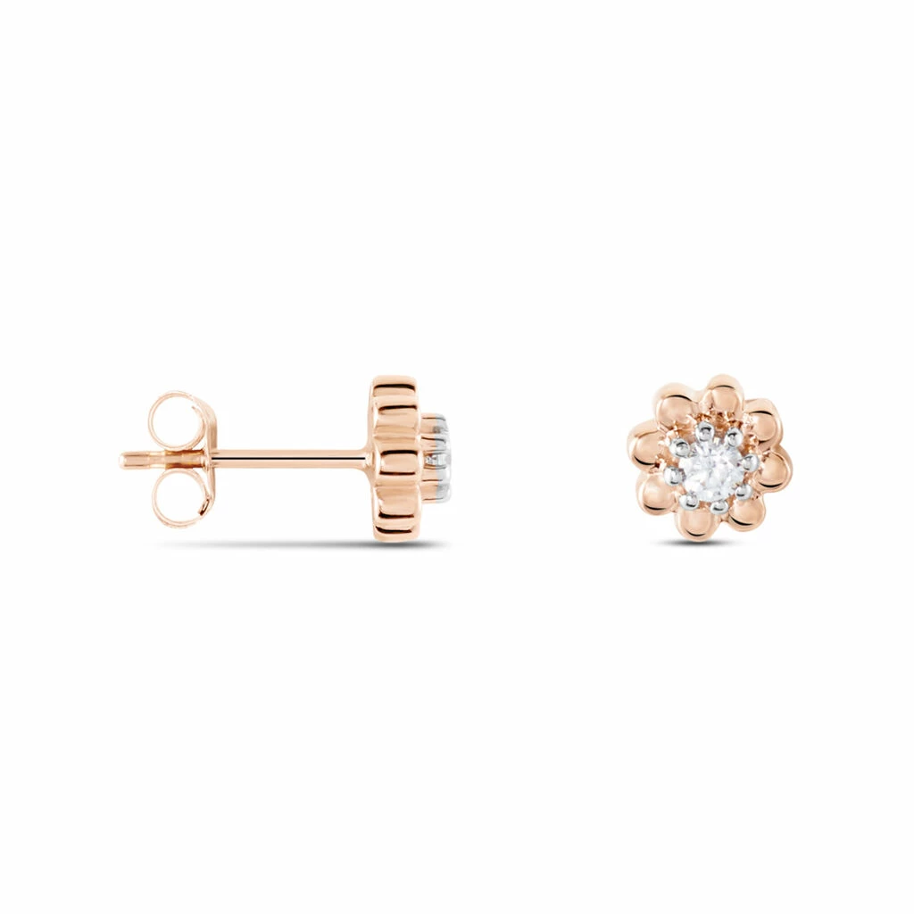 Histoire D'Or Boucles D'oreilles Puces Argent Rose Donella Oxyde De Zirconium 2 Histoire D'Or Boucles D'oreilles Puces Argent Rose Donella Oxyde De Zirconium – Image 2