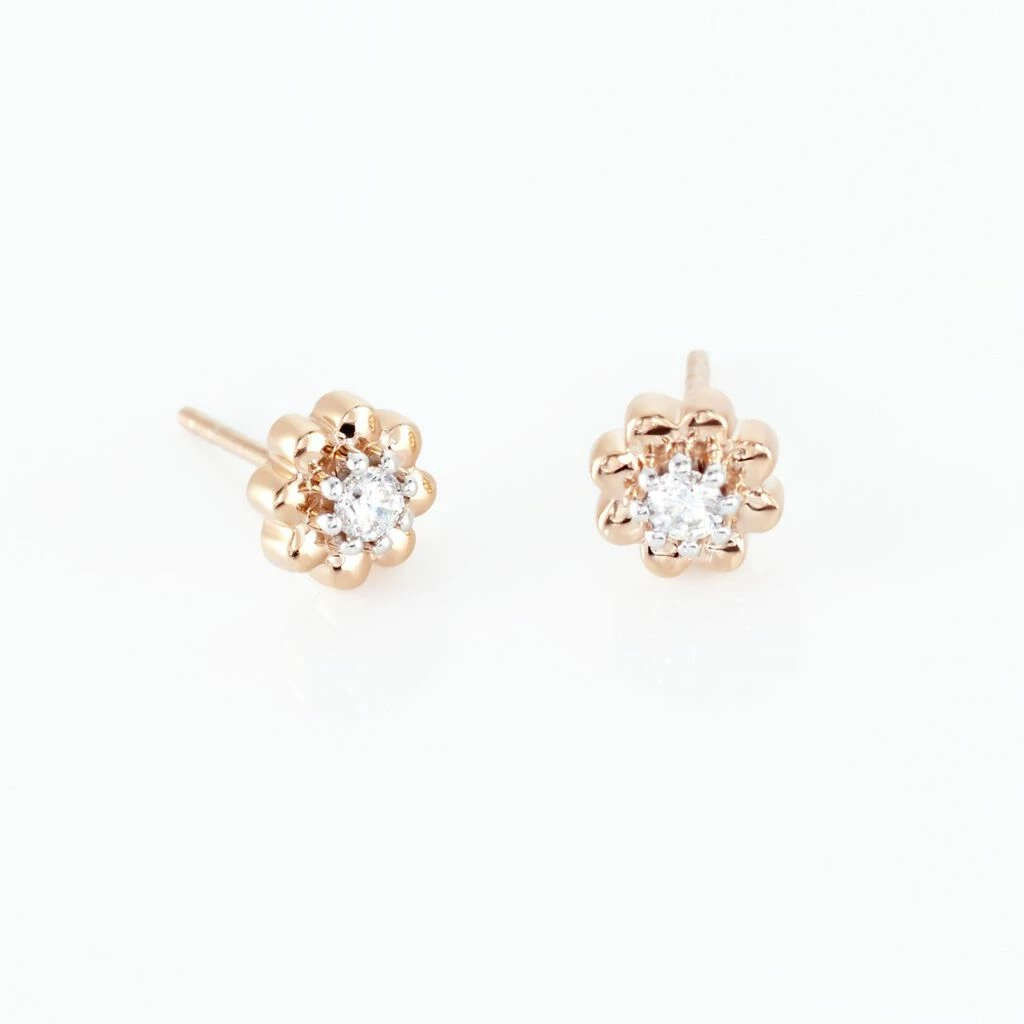 Histoire D'Or Boucles D'oreilles Puces Argent Rose Donella Oxyde De Zirconium 3 Histoire D'Or Boucles D'oreilles Puces Argent Rose Donella Oxyde De Zirconium – Image 3