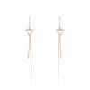 Histoire D'Or Boucles D'oreilles Pendantes Loria Argent Rose Oxyde De Zirconium